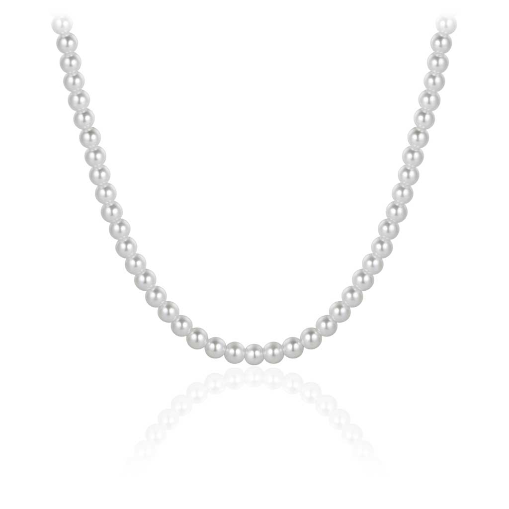 129204-2R47-145 | Damenkette Oberhausen 129204 | C010-42+5 925 Silber rhodiniert Perle Imitation 