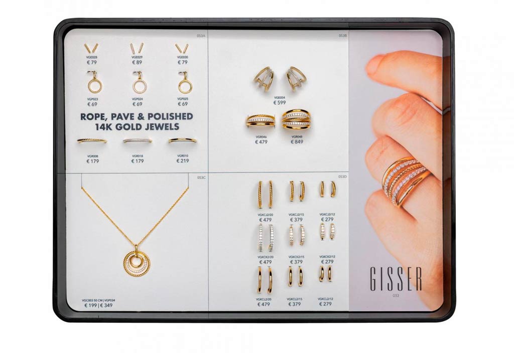 908053-5100-046 | POS-System Oberhausen 908053-5100-046 | GGT-053 Rope, pave & polished 14 Kt Gold Jewels 