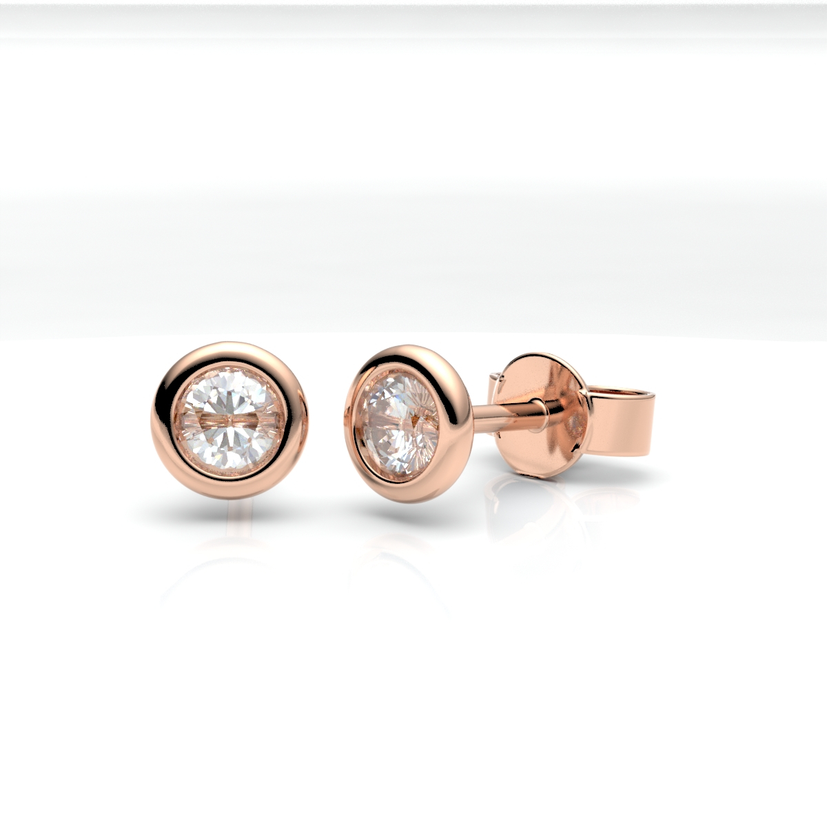 012504-5H34-001 | Ohrstecker Oberhausen 012504 585 Roségold<br> Brillant 0,300 ct H-SI ∅ 3.4mm<br>100% Made in Germany  