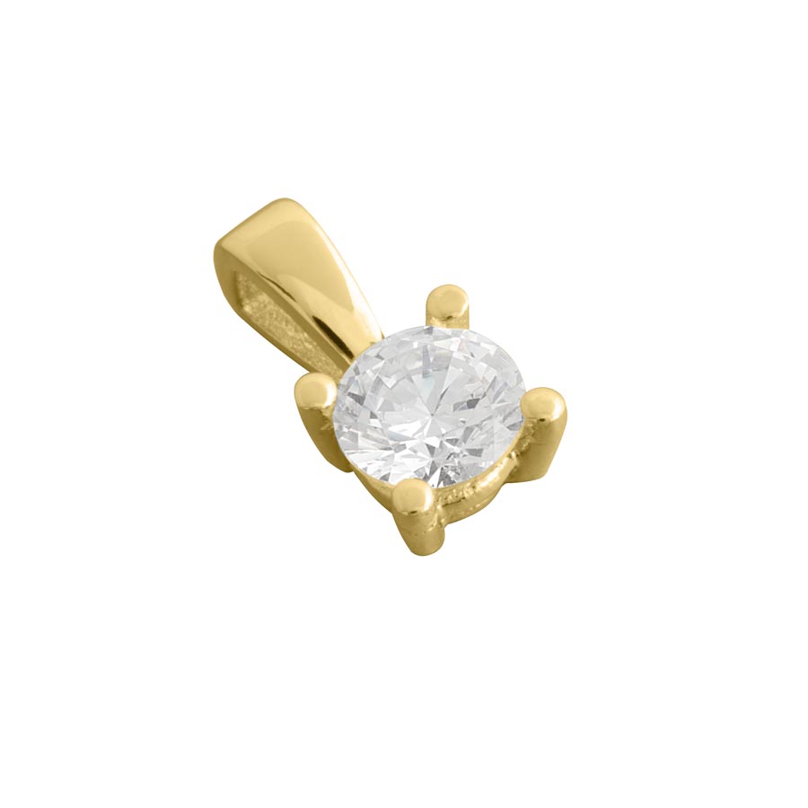 212370-7152-001 | Anhänger Oberhausen 212370 750 Gelbgold<br> Brillant 0,500 ct H-SI ∅ 5.2mm<br>100% Made in Germany  