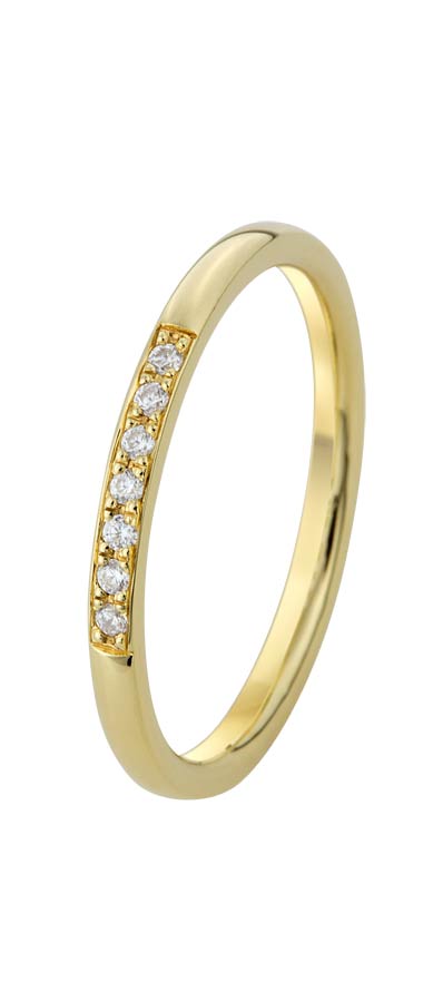 530124-5114-001 | Memoirering Oberhausen 530124 585 Gelbgold, Brillant 0,070 ct H-SI<br>∅ Stein 1,4 mm <br>100% Made in Germany   997.- EUR   